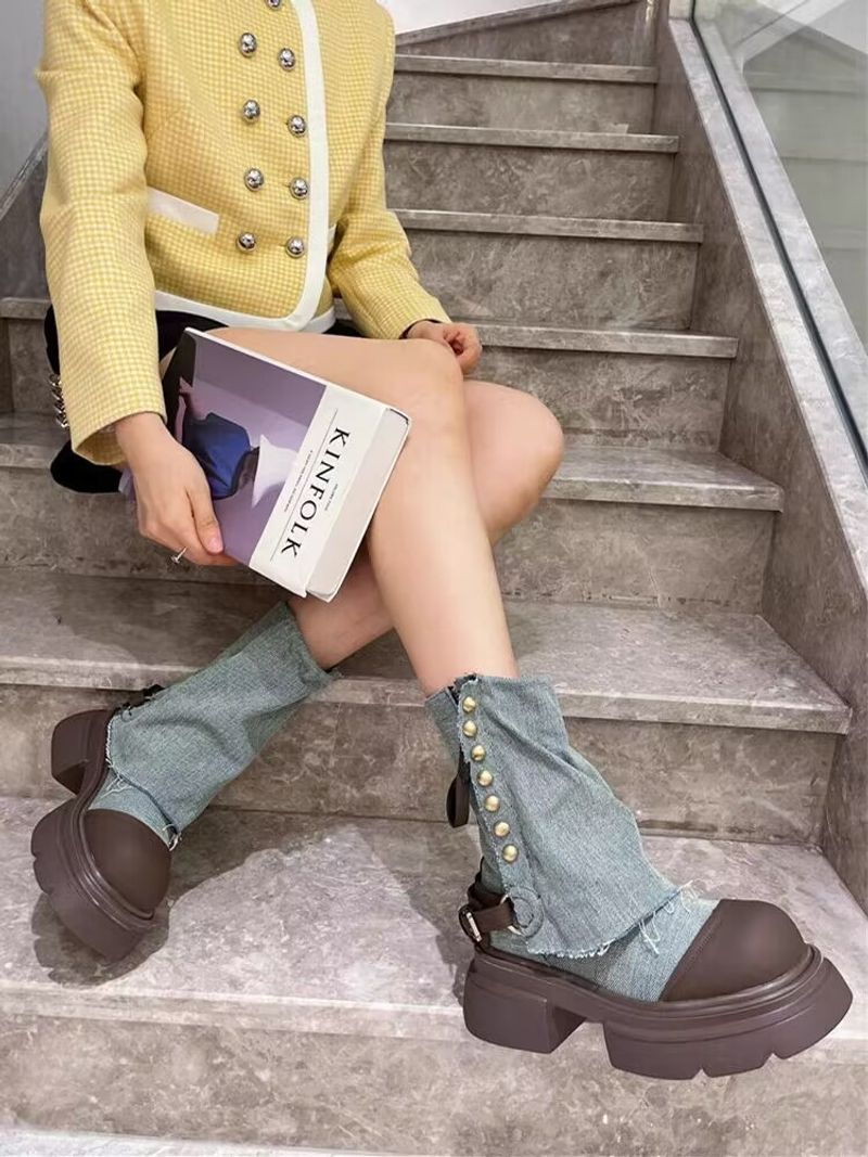 p9/Martin wo, τζιν κοντά πριτσίνια, μπότες δύο τεμαχίων σε στυλ καυτού κοριτσιού, χοντρές σόλες, ψηλόμεσες μπότες για μικρόσωμα άτομα,_voghion.com