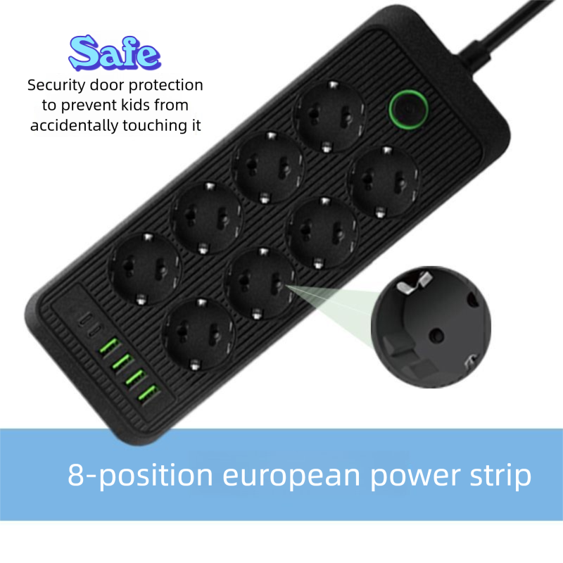 European Round Head German Standard Conversion High Power Strip Korean Russian USB Socket_voghion.com