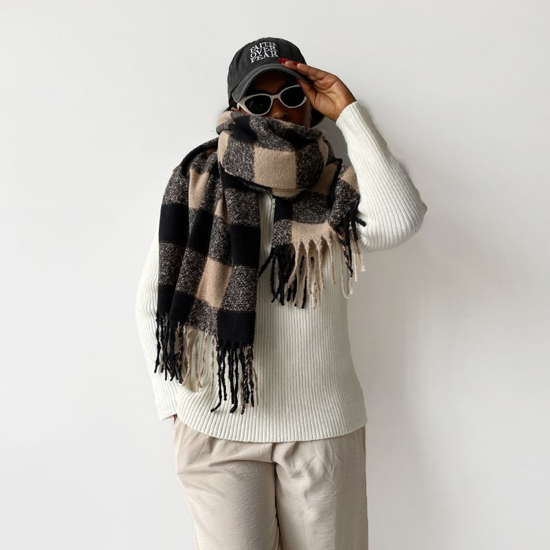 Sciarpe alla moda europee e americane, scialli con frange caldi, leggeri, di lusso e di alta qualità per donne autunnali e invernali, classici grandi quadrati in imitazione cashmere_voghion.com