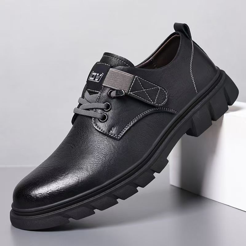 New Leather For Men With A Sense Of , British Style Fashion, Business And Leisure, Versatile, One Foot Work Shoes,_voghion.com