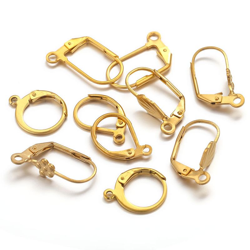 Ganci in acciaio inossidabile, gioielli, orecchini fai da te irregolari, accessori fatti a mano, gioielli_voghion.com
