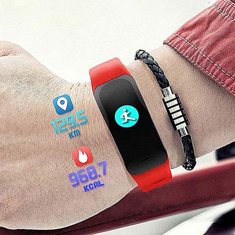 RXshengtai C1plus Bluetooth-Compatible Reminder Weather Forecast Multiple Sport Modes Wrist Smart Watch Daily Life_voghion.com