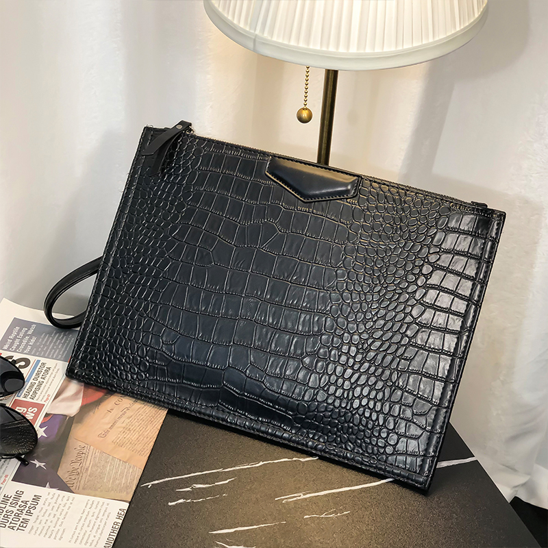 Top Quality Crocodile Men's Clutch Large Capacity Wallet and Designer Brand Business Bag and 2023 New in PU Leather_voghion.com