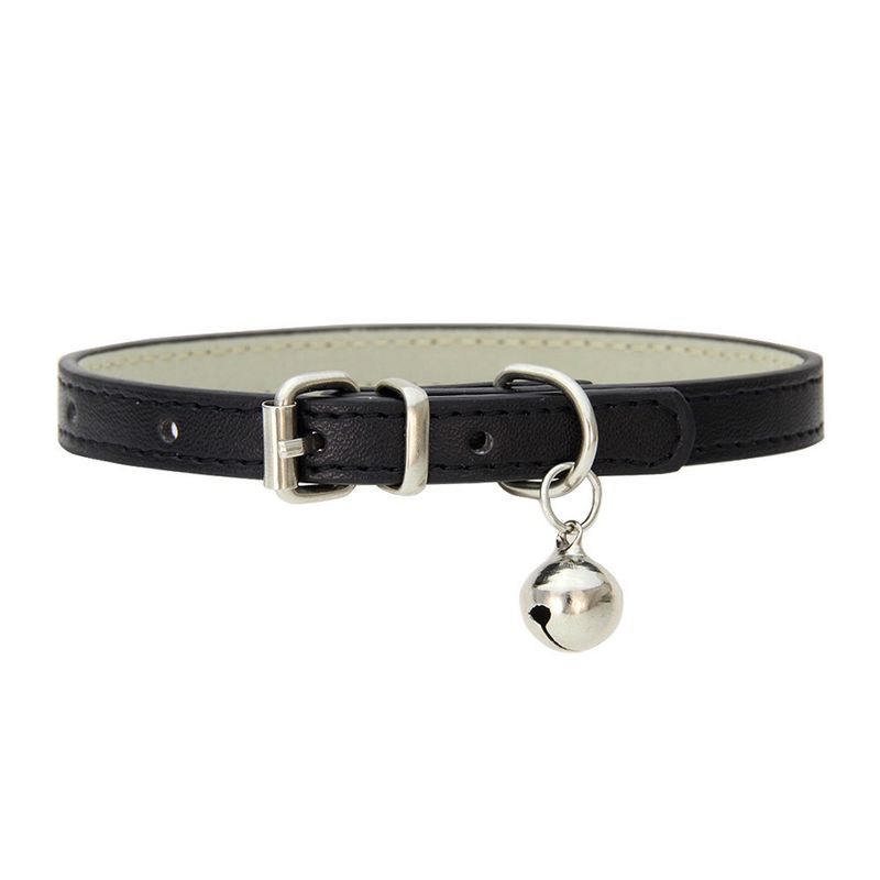 Huisdierhond PU-leer, verstelbaar met bel, schattige kattenpuppyhalsband in Japanse stijl_voghion.com