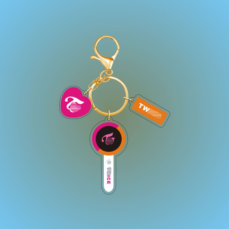 Straykids schwarzer BTS Itzy Twice Acryl-Schlüsselanhänger mit Lichtanhänger_voghion.com