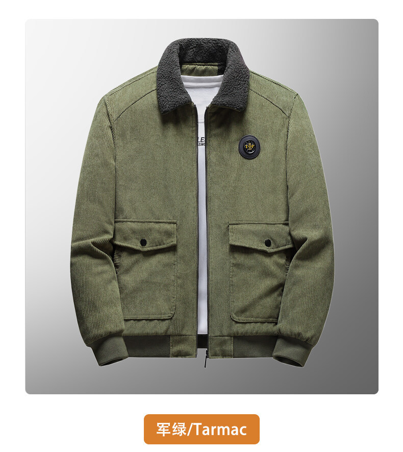 Jacke aus Cord-Lammwolle für Herren, für den Winter, lose Plüsch- und verdickte, lässige Reversjacke für Herren_voghion.com