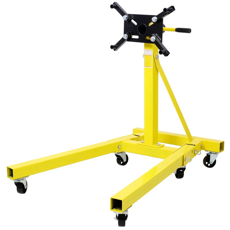 Folding Engine Stand 2000 LBS Capacity Motor Hoist 360 Degree Adjustable Mounting Head Dolly Mover Auto Repair Rebuild Jack_voghion.com