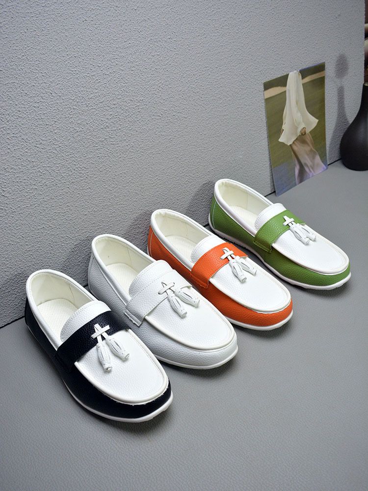 Trendy 2024 Autumn New Le Fu Men's Soft Soled Bean Trendy One Foot Casual Shoes_voghion.com