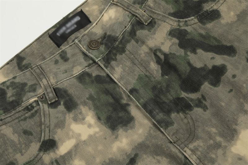 Clothing Mountain Outdoor Multi Pocket Workwear Tie Dye Camouflage Men's Trendy Functional Tactical Pants Loose Straight_voghion.com