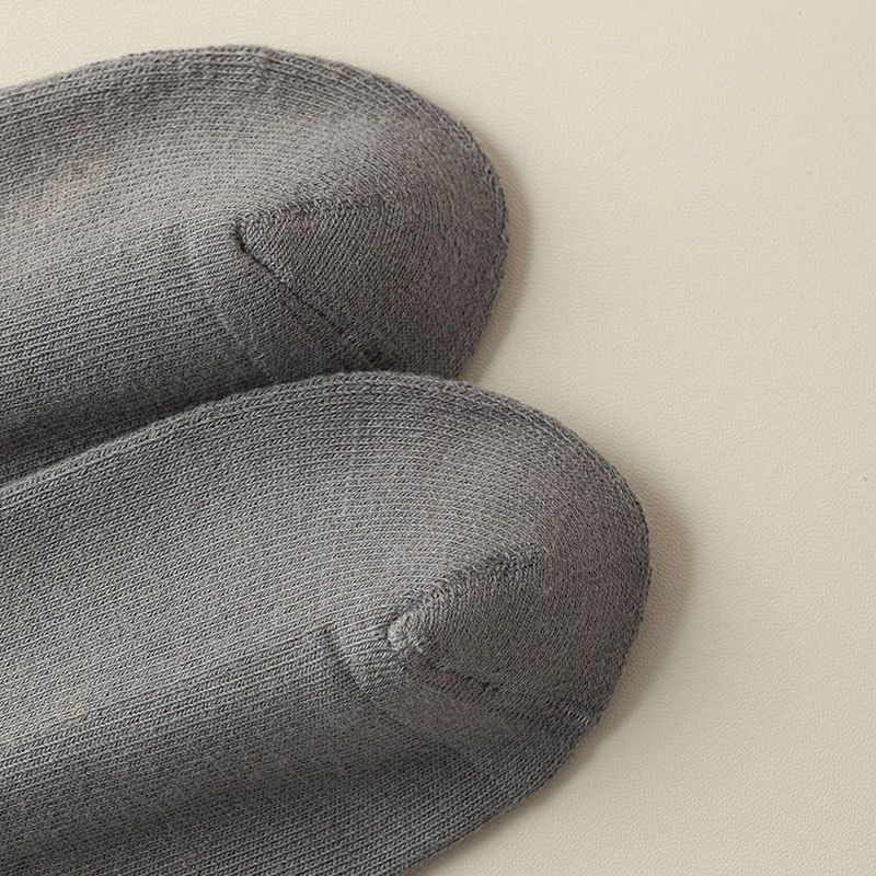 Nouvelles chaussettes d'automne et d'hiver pour hommes, chaussettes décontractées de couleur unie pour hommes, chaussettes en éponge, fond en serviette, chaussettes mi-tubes épaisses et polyvalentes_voghion.com