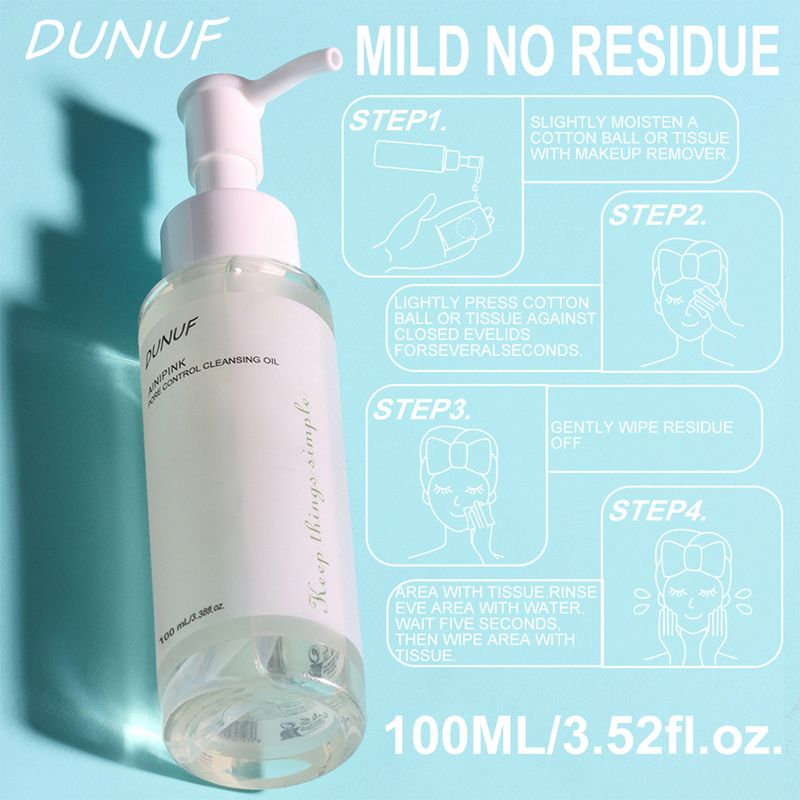 Professional Lip, Face, And Eye Makeup Remover Oil, Gentle And Hydrating Easily Removes Waterproof Makeup, Suitable For All Skin_voghion.com