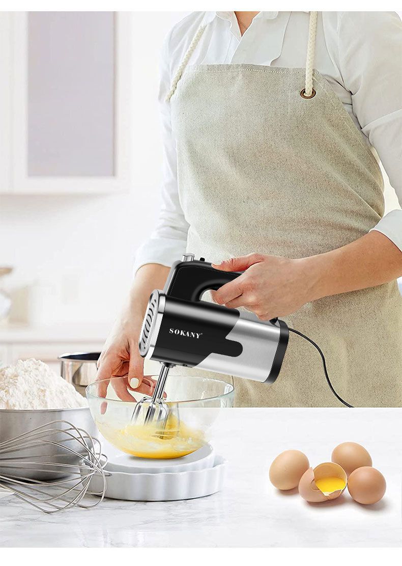 Europæisk standard elektrisk æggepisker bagning Fuldautomatisk håndholdt mixer blandet blender_voghion.com