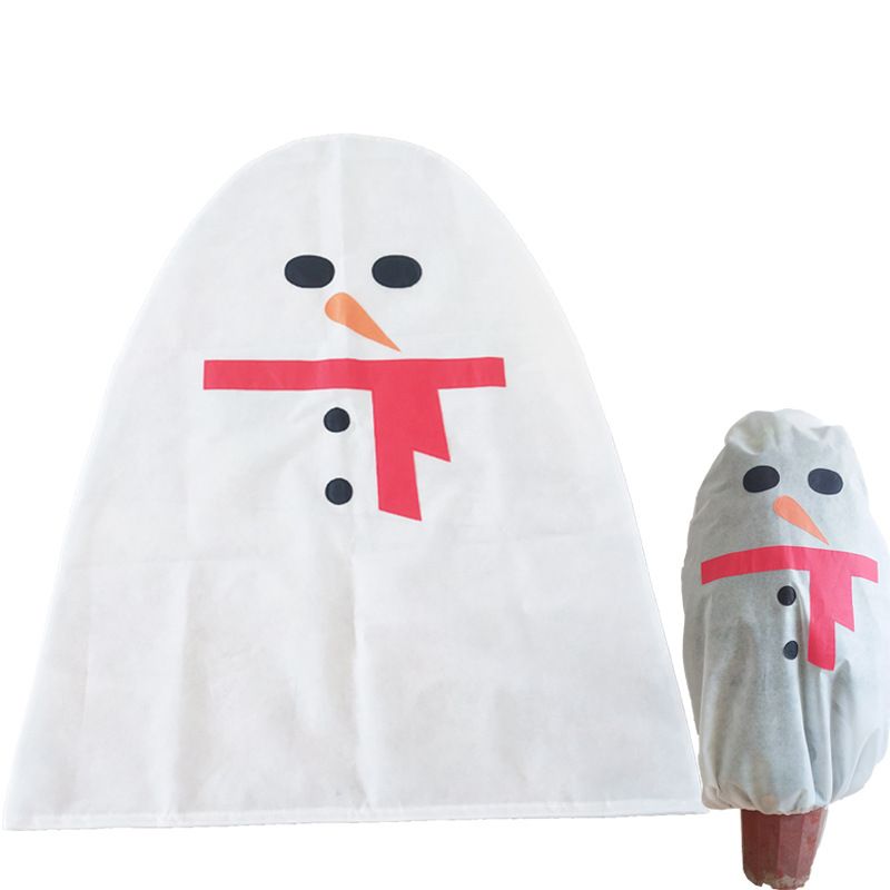 Plant Freeze Protection Cover Bag Garden Plant Cover Winter Freeze Frost Protection Warm Cover Plant Protecting Bag Snowman Xmas_voghion.com