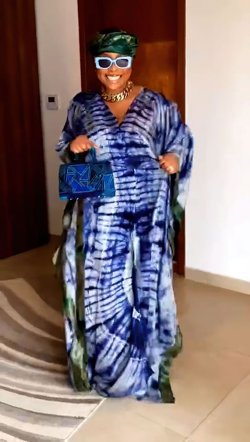 Women's Clothing Digital Printing Simulation Silk Satin Loose Trousers Robe Two Piece Suit_voghion.com