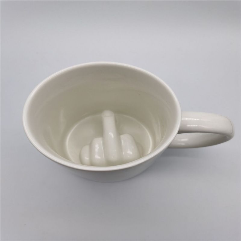 Fak Middle Finger Ceramic Mug Prank Fuck Coffee Creative Cup_voghion.com