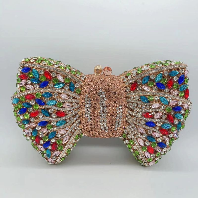 Bow teemant õhtukott banketi kleit strassikivist käekott Uus Bow Clutch rahakott_voghion.com