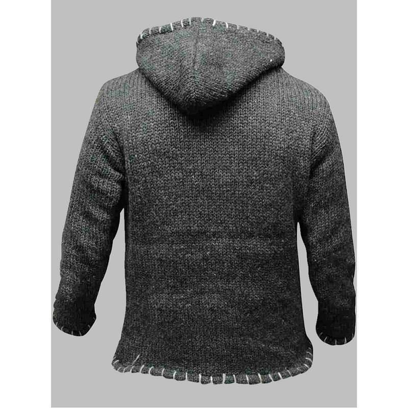 Maglione con cappuccio a maniche lunghe con cuciture alla moda maschile 2025, lavorato a maglia con lana_voghion.com
