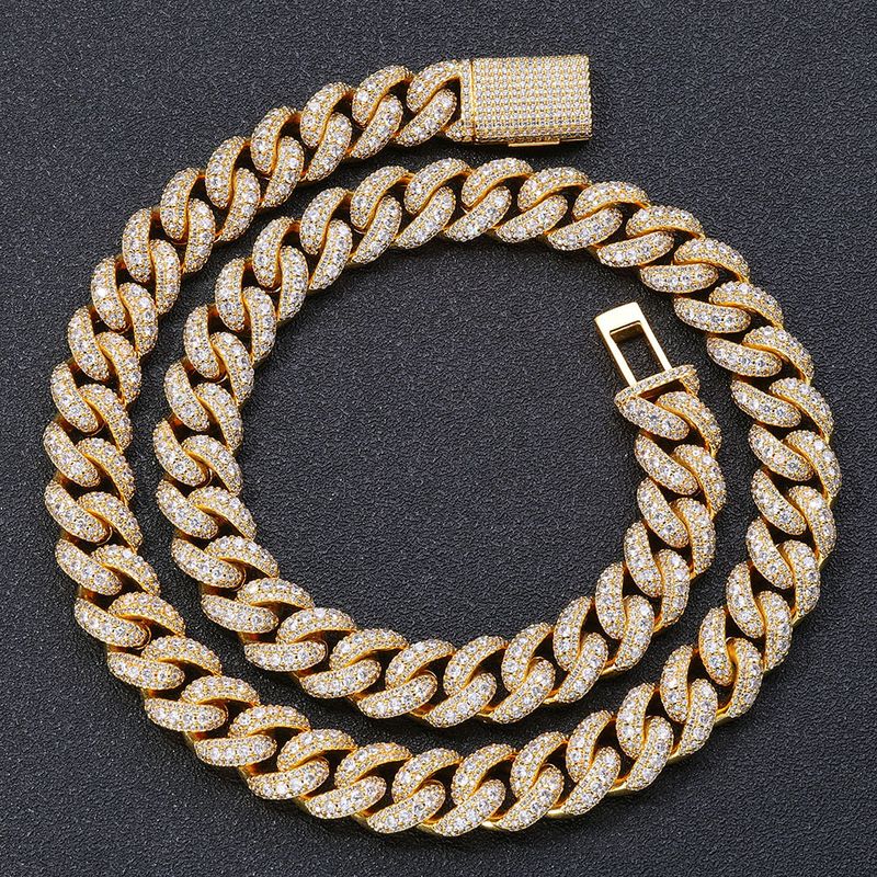 Collana hip-hop versatile alla moda da uomo con catena cubana in zircone pieno e bolla_voghion.com