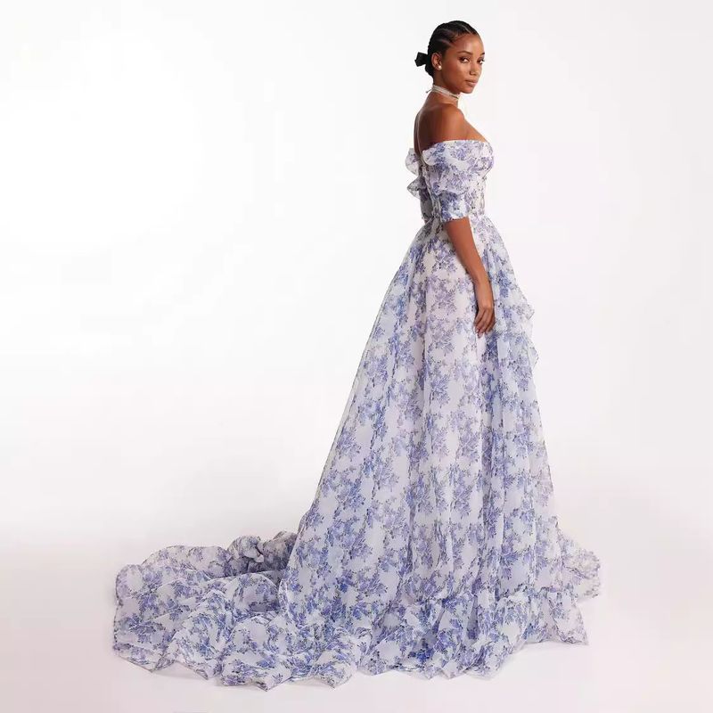 Women's fashionable organza fairy-like long temperament evening dress dress_voghion.com