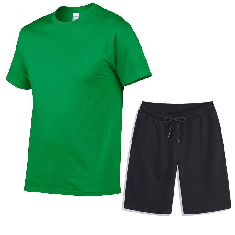 Herenkleding Sport Vrijetijdskleding T-shirts Heren Fitness Hardloopshorts En T-shirt Set_voghion.com