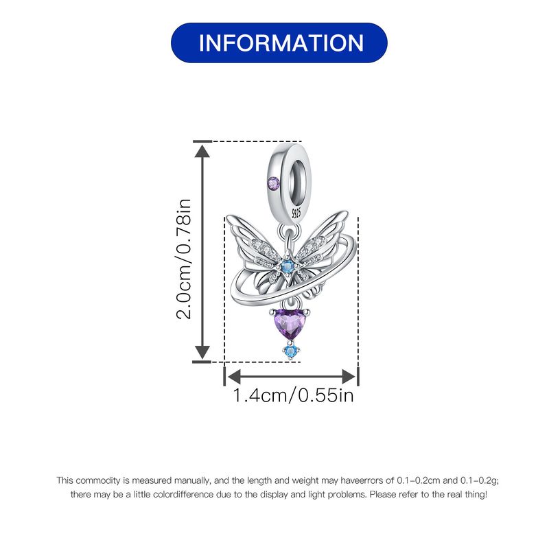 Gioielli da donna in argento sterling 925 con perline, di alta qualità, a forma di farfalla, fai da te, accessori per gioielli, pendenti_voghion.com