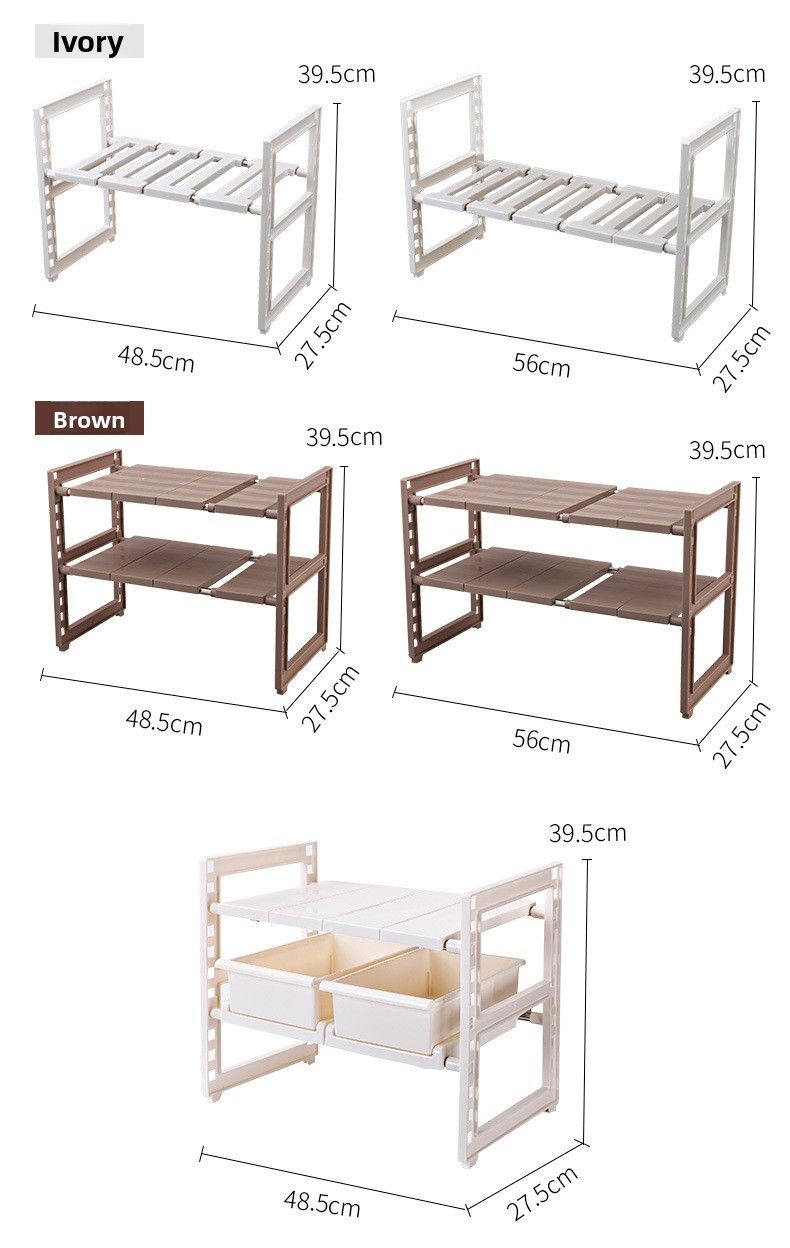 Nuovo lavello da cucina estraibile regolabile vario scaffale portaoggetti per bagno all'ingrosso_voghion.com