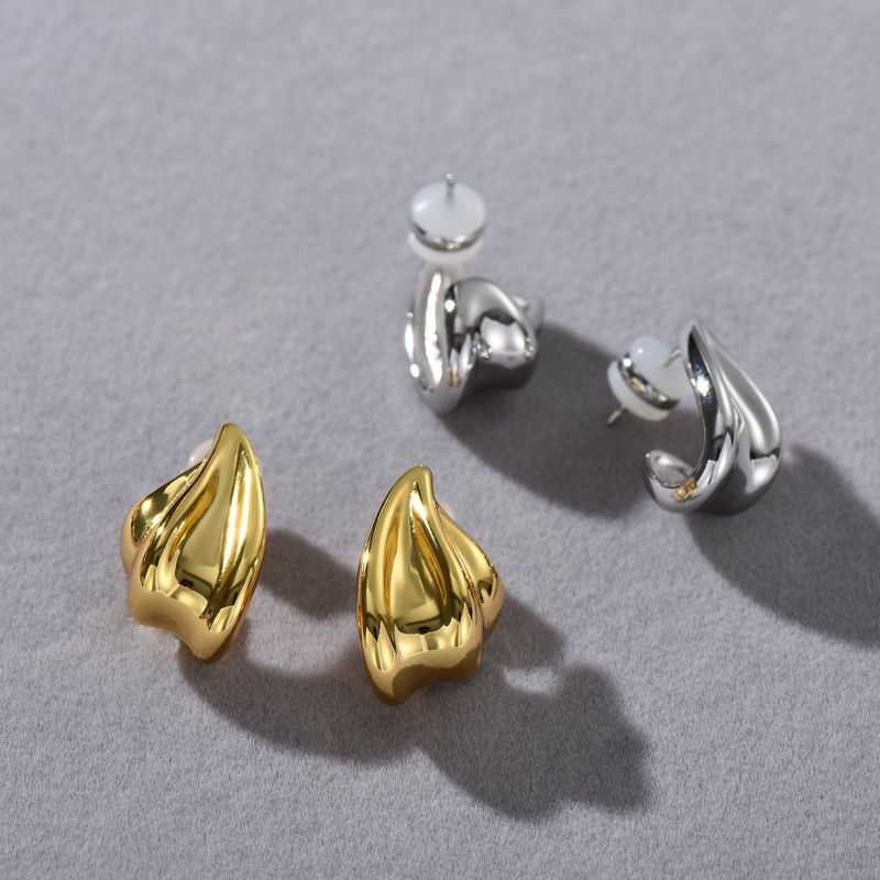 Orecchini a bottone irregolari unici in argento S925 placcato oro 18 carati, orecchini pendenti geometrici vintage minimalisti per donna_voghion.com