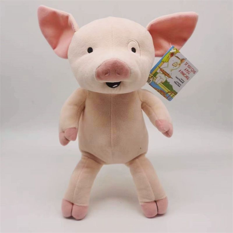 Peluche morbido in cotone ultra PP di cristallo, giocattolo di fiabe per bambini a forma di maialino e topo rosa_voghion.com