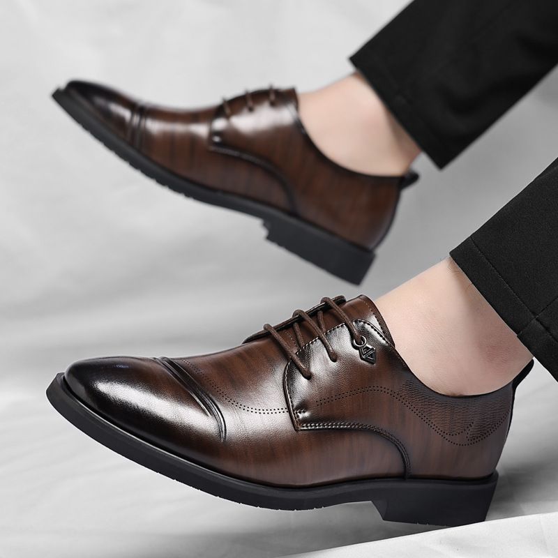 Leder 2025 Frühling Neue Business Formale Herrenmode Plus Größe Derby Schuhe Trend_voghion.com