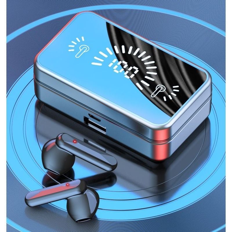 Yeni Model Dijital Ekranlı Ayna S20 Bluetooth Çift Kulak Ultra Uzun Pil Ömrü Kablosuz Gürültü Önleme Spor Oyun_voghion.com