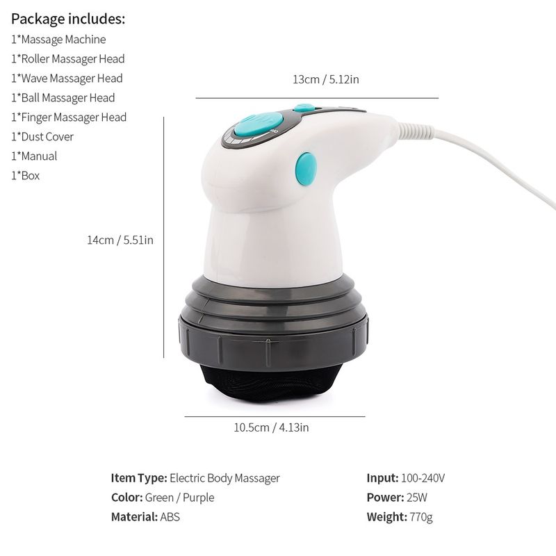 4 in 1 Infrarot elektrische Anti-Cellulite-Massage gerät Pistole Körper abnehmen und entspannen Muskel 3D Roller Gerät Gewichts verlust Fett entfernen_voghion.com