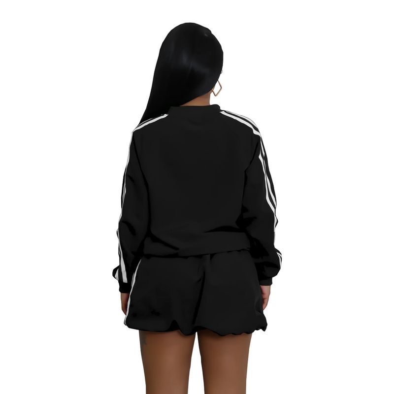 Vêtements pour femmes Mode Vêtements pour femmes Veste à ruban Jupe courte Couleur unie Costume deux pièces Neuf_voghion.com
