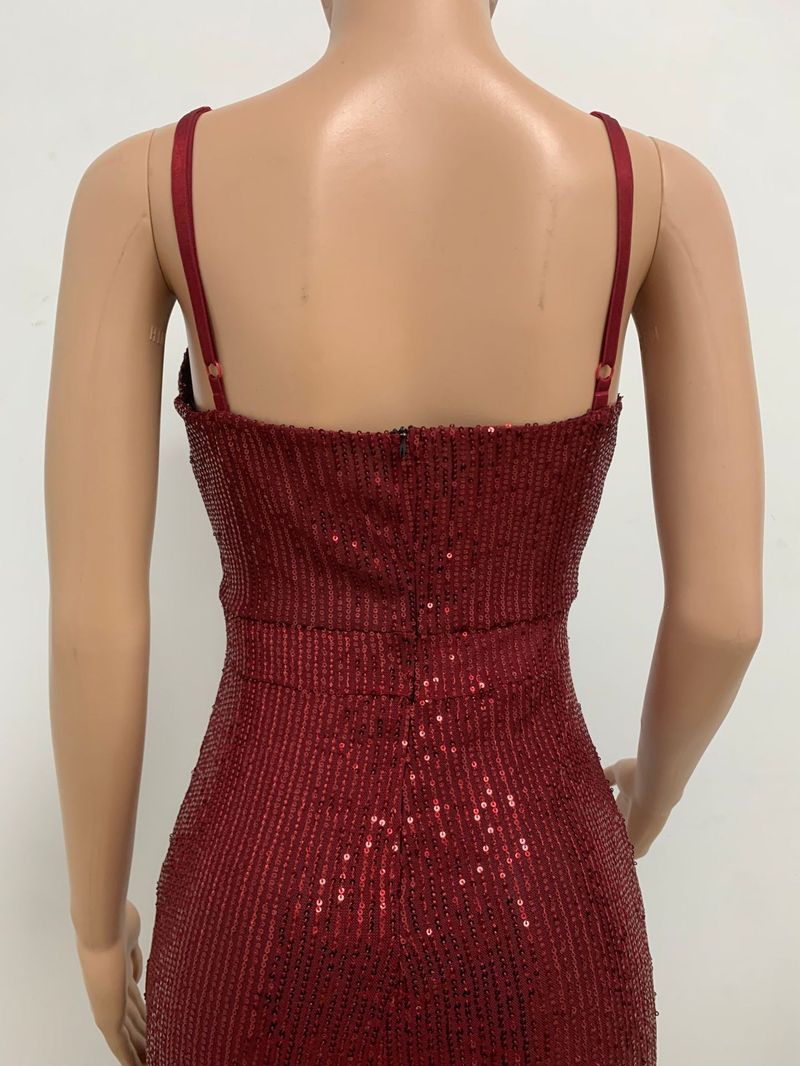 Kvinders pailletter uden ærmer Spice deep V grime grime romper_voghion.com