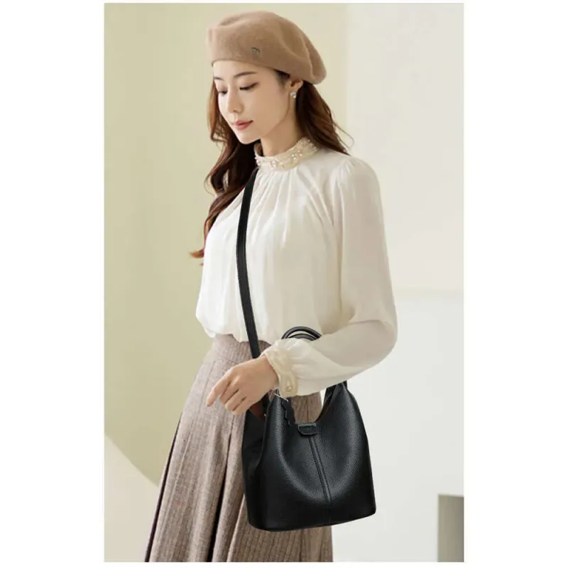 Borsa a mano in stile francese, di alta qualità, da donna, nuova, piccola, versatile, in morbida pelle, alla moda, a tracolla_voghion.com