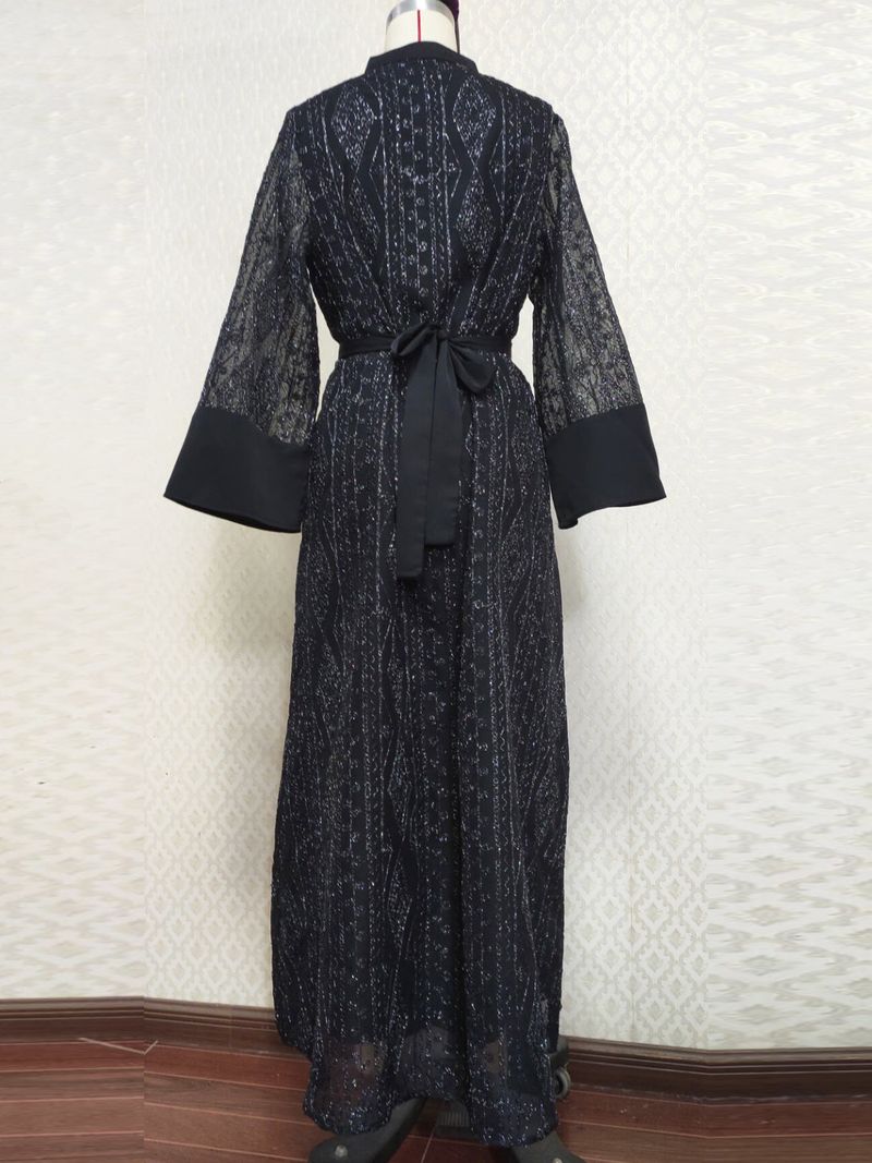Kleid mit Stickerei-Applikationen, muslimischer Party-Abendessen-Robe_voghion.com