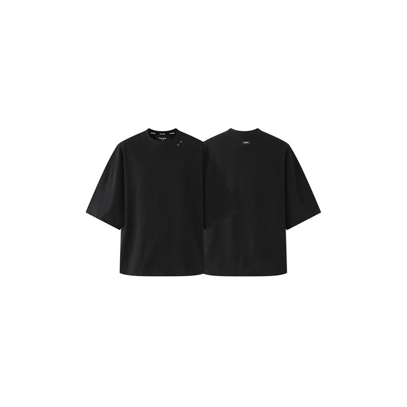 2025 Summer New TEAM WANG Jackson Wang Same CHOICES Metallic Black Short Sleeve T-Shirt Couple Style T_voghion.com