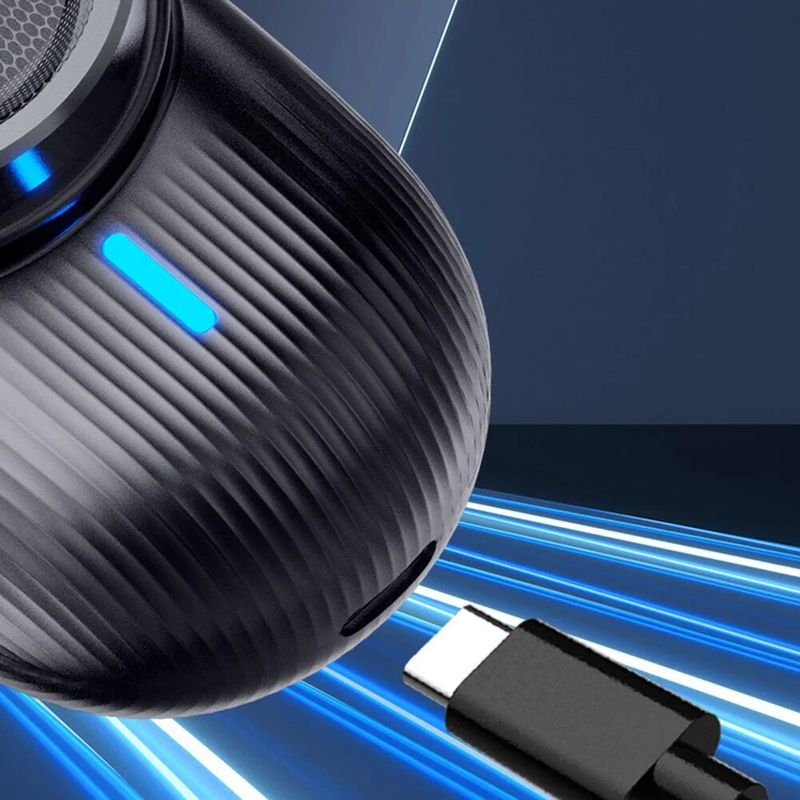 Mini-Elektrorasierer, wiederaufladbar über USB, tragbarer Bartrasierer, leichtes Zubehör mit geringem Stromverbrauch für Camping im Freien_voghion.com