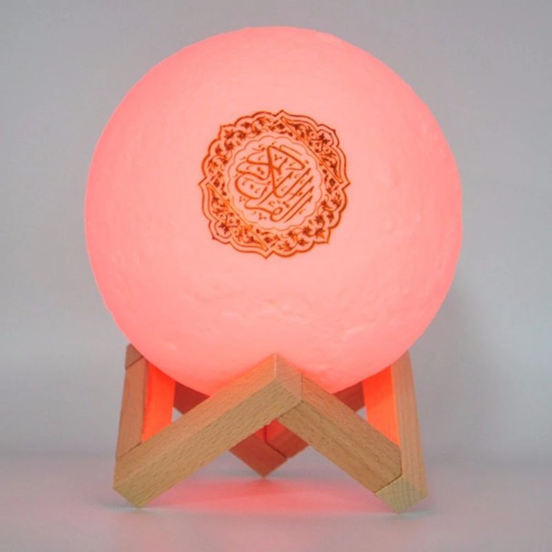 Mini veilleuse musulmane lumineuse sacrée, boîte à lampe Coran, cadeau Coran, Azan, haut-parleur Bluetooth sans fil, son portable Blutooth_voghion.com