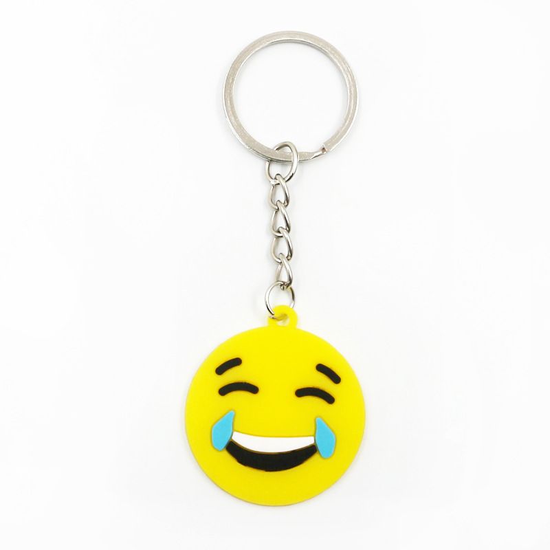 Expression nøglering Q søde udtryk serie emoji udtryk PVC nøglering taske vedhæng bil nøglering engros_voghion.com