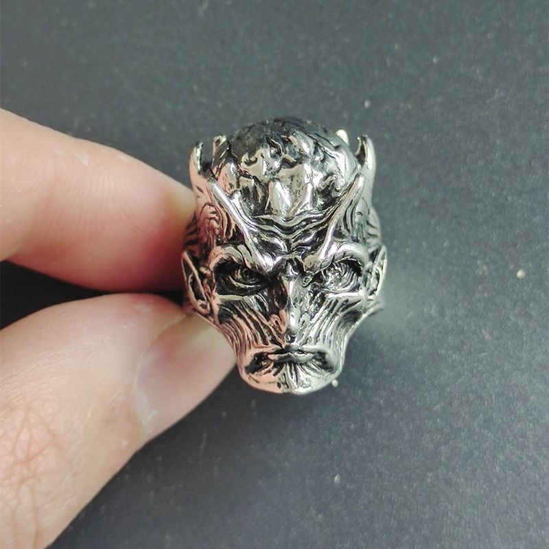 Neu Schädel Kopf männer Personalisierte Kreative Hip Hop Offenen Ring Schmuck Trend_voghion.com