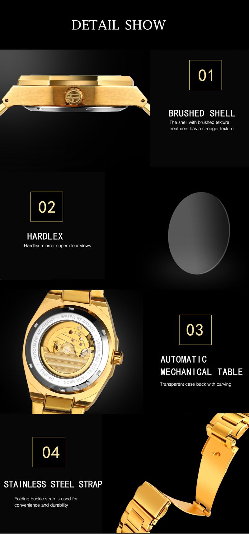 Men's Automatic Mechanical Watch With Luminous Hands, Three Subdials, And Day Display - Stainless Steel Band Six Pin Week Steel Belt Mechanical Watch_voghion.com