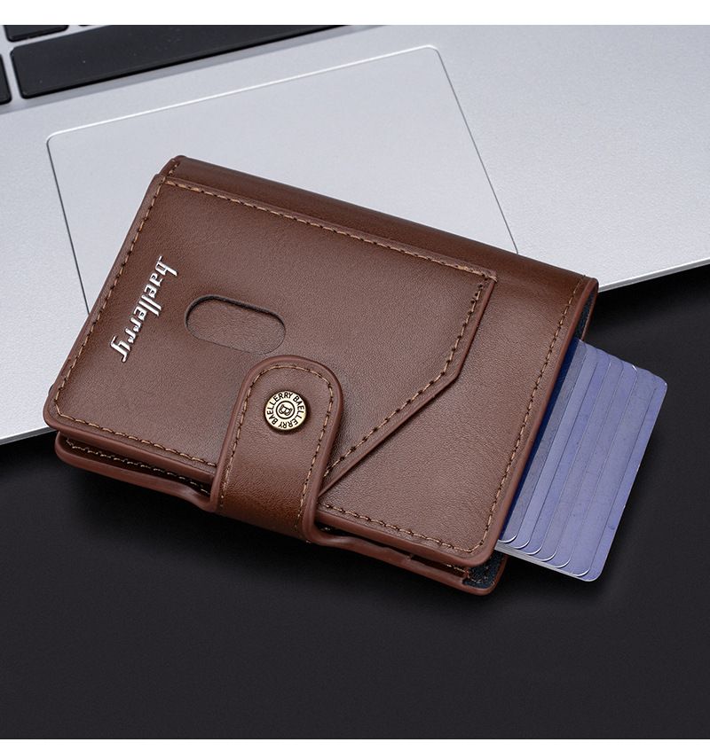 Baellerry nové RFID pánské pouzdro na karty s přezkou, automatické pouzdro na karty, peněženka_voghion.com