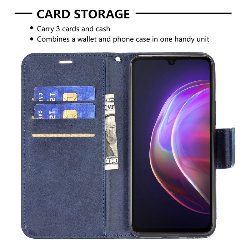 Capa de couro com fivela magnética tipo carteira para VIVO V21E V21 Y02 Y11 Y12 Y15 Y17 Y15S Y20 Y21 Y27 4G Y35 Y22_voghion.com