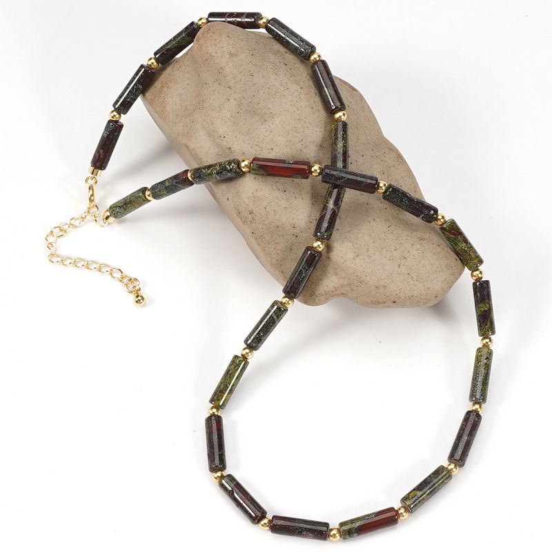 Cross Turquoise Natural Stone Necklace Clavicle Necklace Female Stacking High End Cool Style Kendall Same Necklace_voghion.com