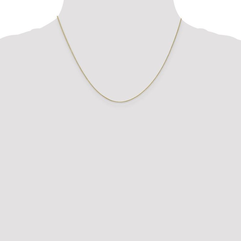 10K .5mm Baby Box Chain W/Spring Ring Clasp_voghion.com