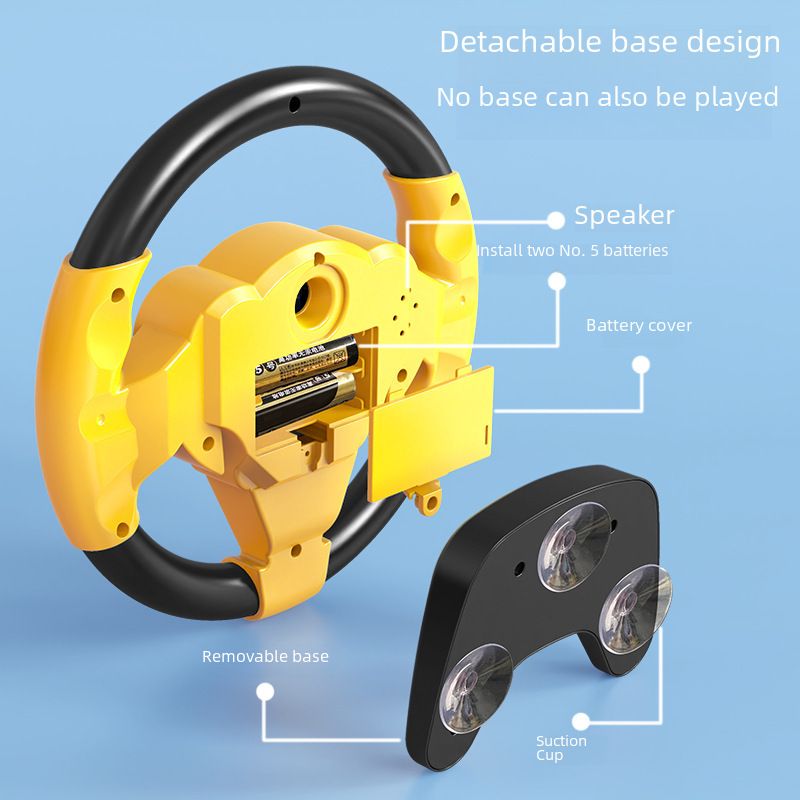 Cross-border Multifunctional 360° Rotatable Simulation Steering Wheel for Kids_voghion.com