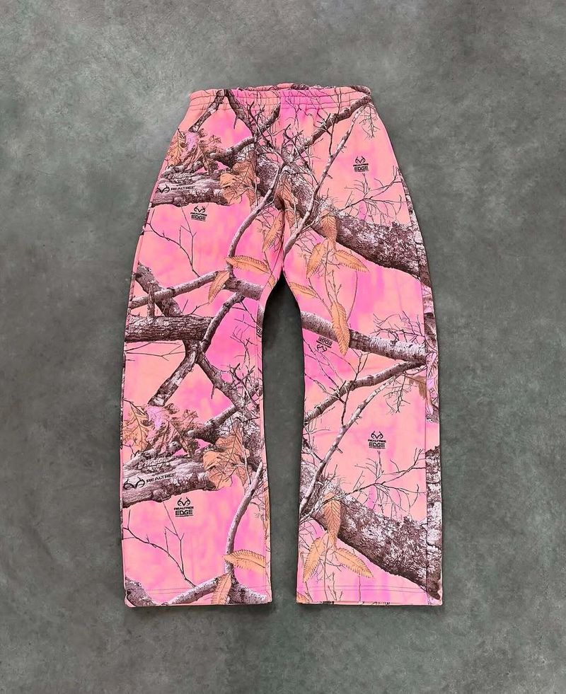 Sudadera con capucha y estampado 3D de camuflaje de hojas rosas para hombre y mujer, ropa informal retro de calle._voghion.com