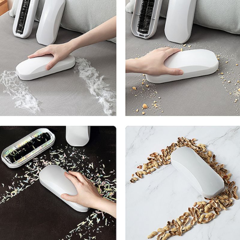 Plastic Sweeper Carpet Dirt Brush Handheld Crump Sweeper Roller Pet Hair Lint Remover Dust Crumb Nutshell Collector Cleaner_voghion.com