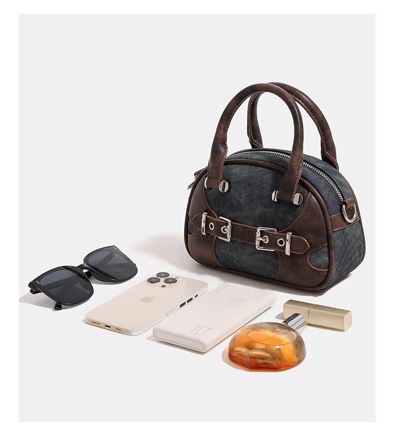 Vintage klassische Umhängetaschen Kleine trendige Geldbörsen und Handtaschen für Frauen Top Griff Designer Mode Umhängetasche Neu_voghion.com