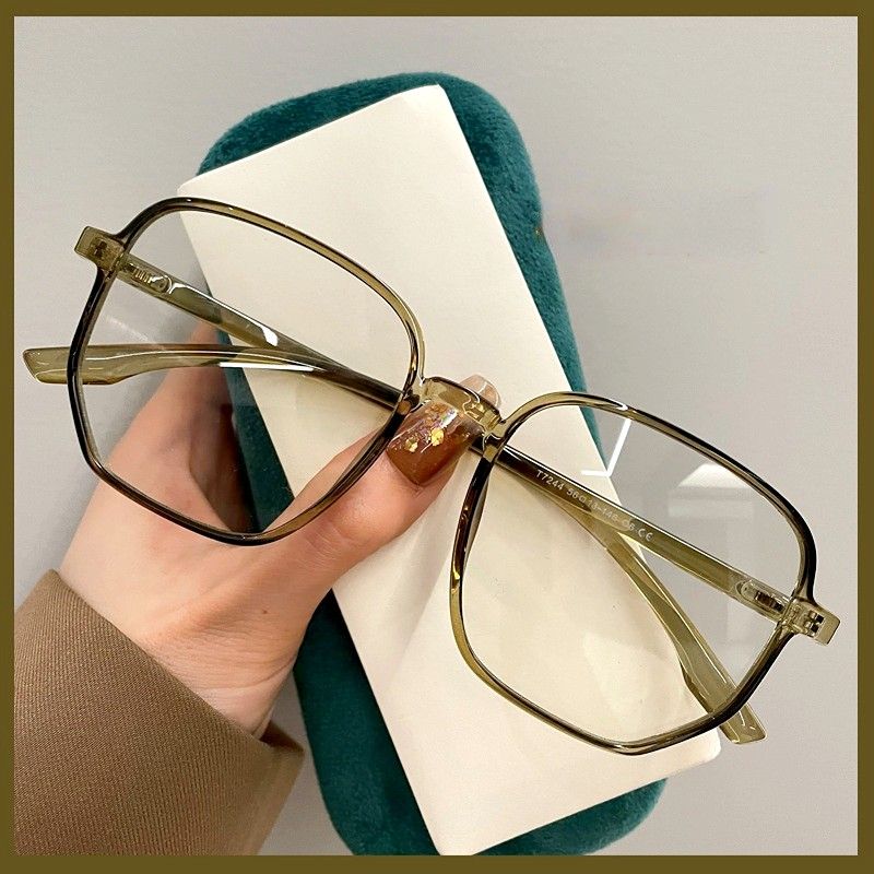 Occhiali da vista grandi quadrati alla moda, anti-luce blu, da donna, per computer, da gioco, classici, trasparenti_voghion.com